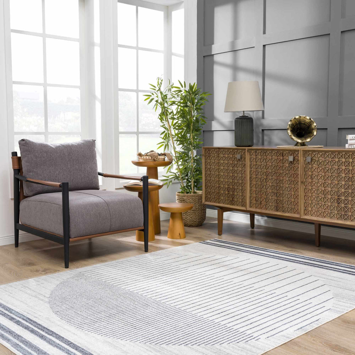 Boutique Rugs Thad Washable Area Rug – Medium Gray