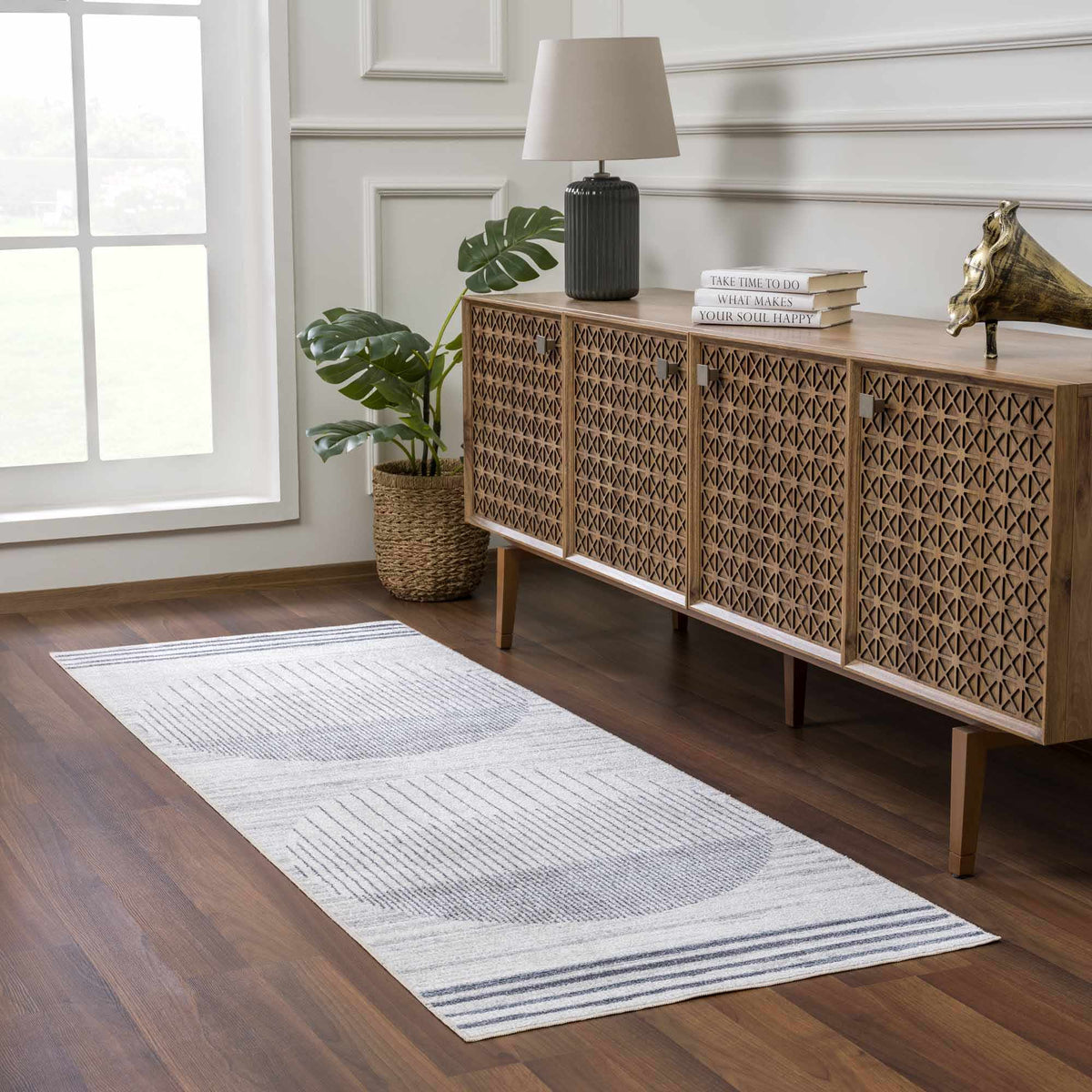 Boutique Rugs Thad Washable Area Rug – Medium Gray