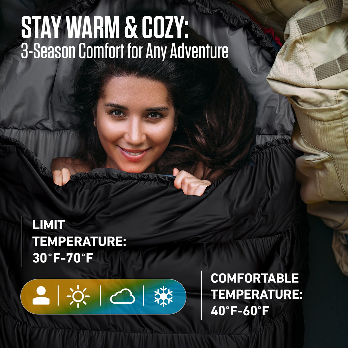 XXL Sleeping Bag for Big & Tall Campers