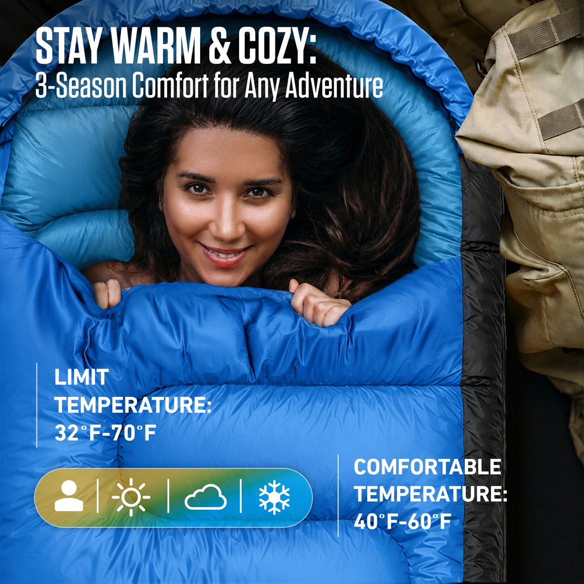 Lightweight 3-Season Sleeping Bag