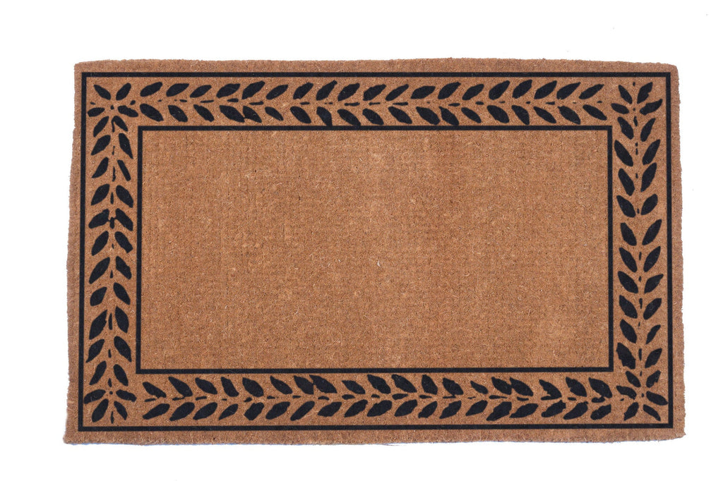 Leafy Vines Bordered Premium Coco Doormat