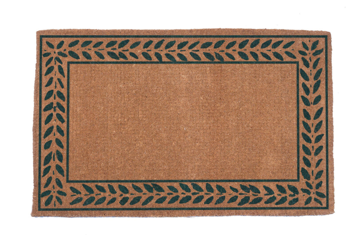 Leafy Vines Bordered Premium Coco Doormat