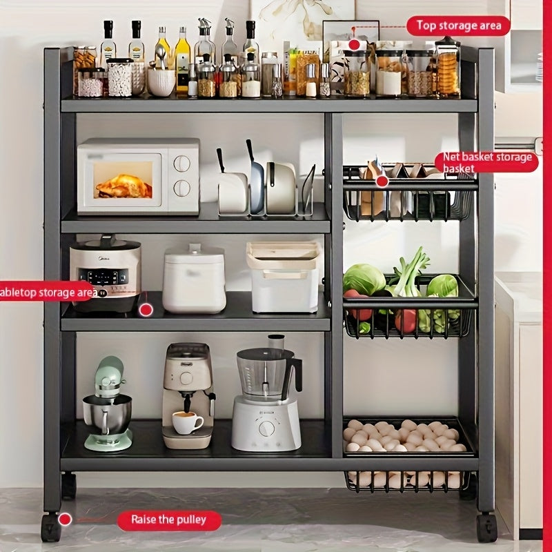 4-Tier Rolling Storage Rack