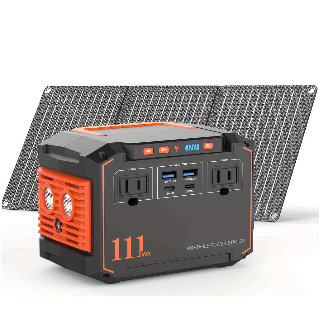 300W Portable Power Station with Foldable Solar Panel