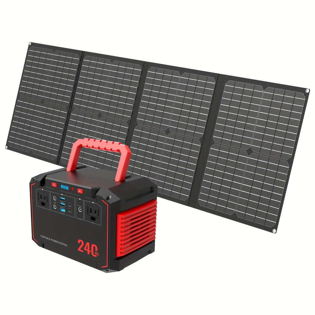 300W Portable Power Station with Foldable Solar Panel