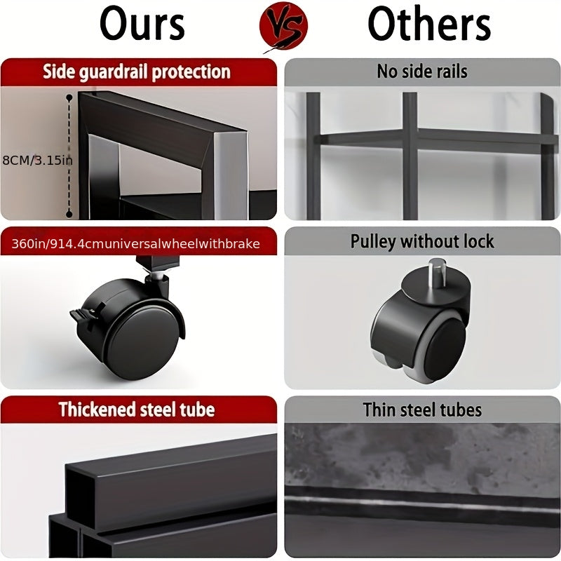 4-Tier Rolling Storage Rack