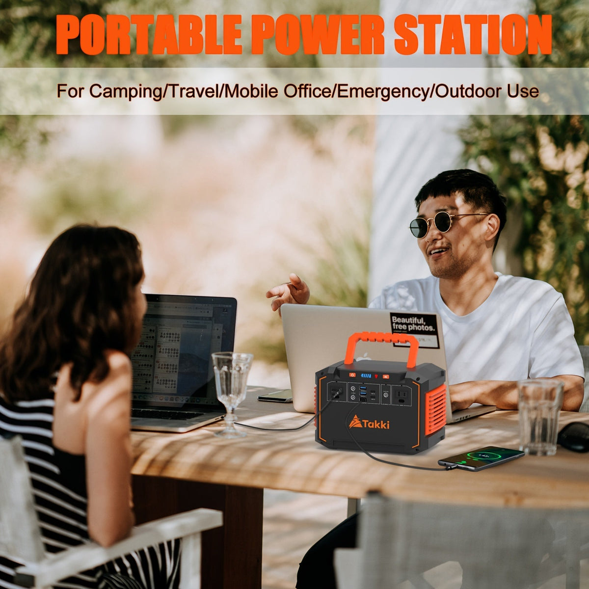 300W Portable Power Station with Foldable Solar Panel
