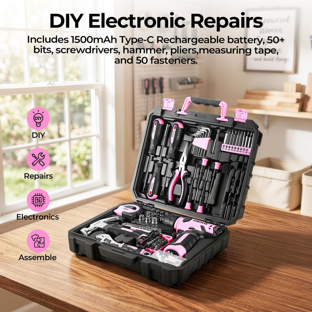 119-Piece Cordless Drill & Home Repair Tool Set