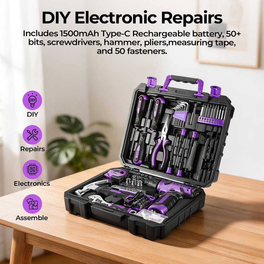 119-Piece Cordless Drill & Home Repair Tool Set