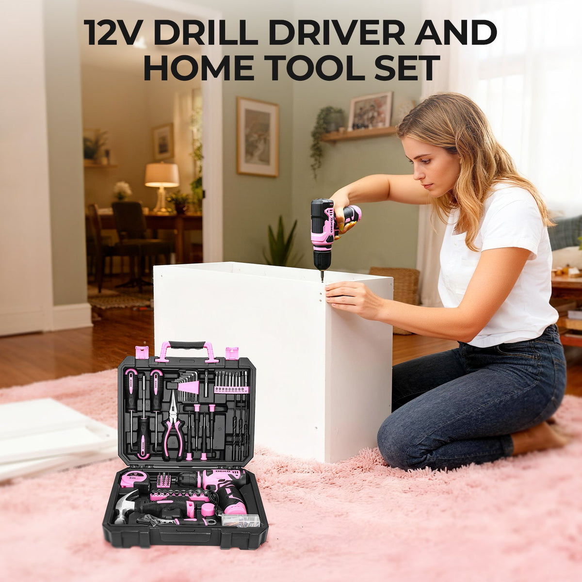 119-Piece Cordless Drill & Home Repair Tool Set
