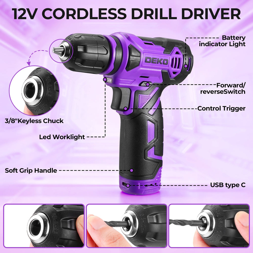 119-Piece Cordless Drill & Home Repair Tool Set