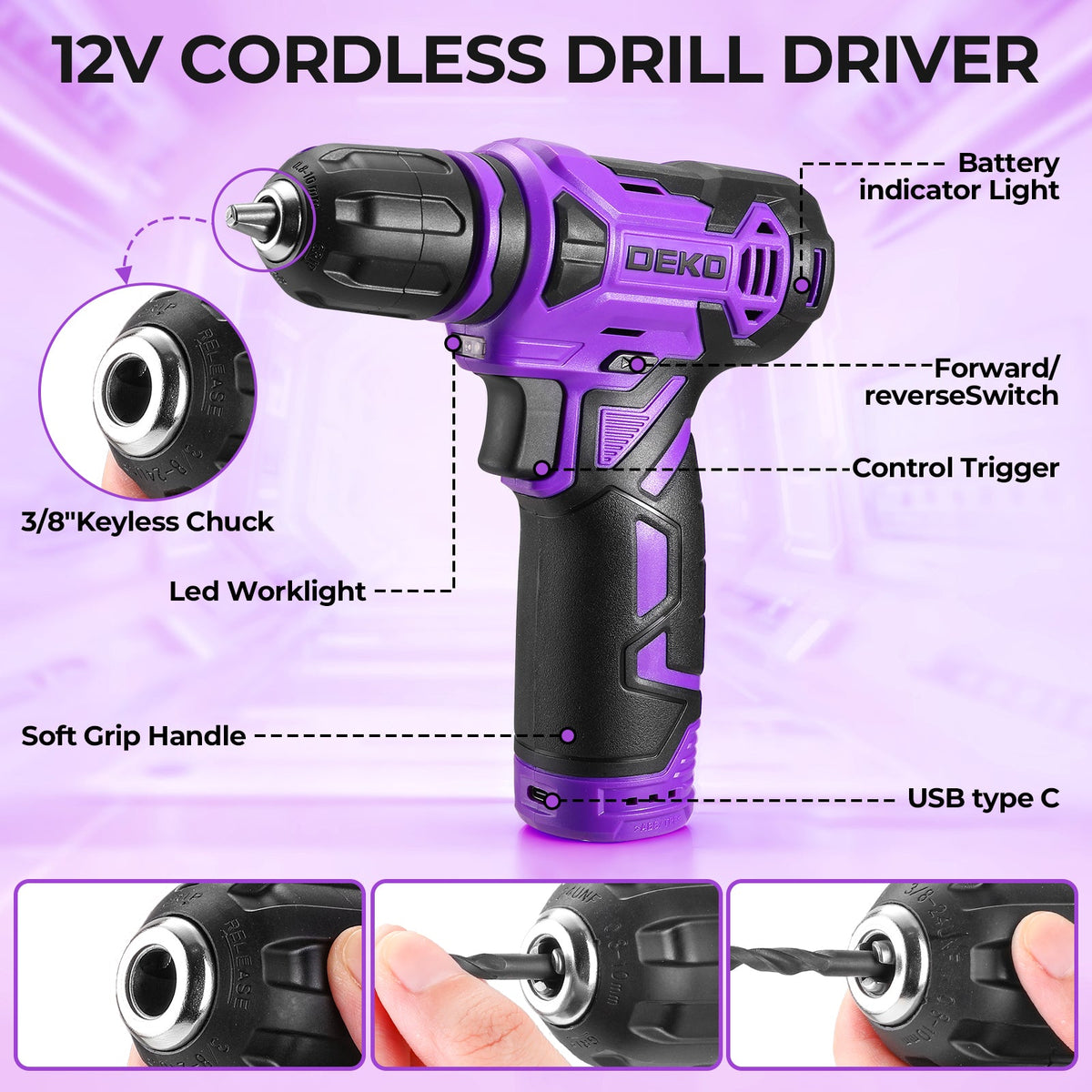 119-Piece Cordless Drill & Home Repair Tool Set