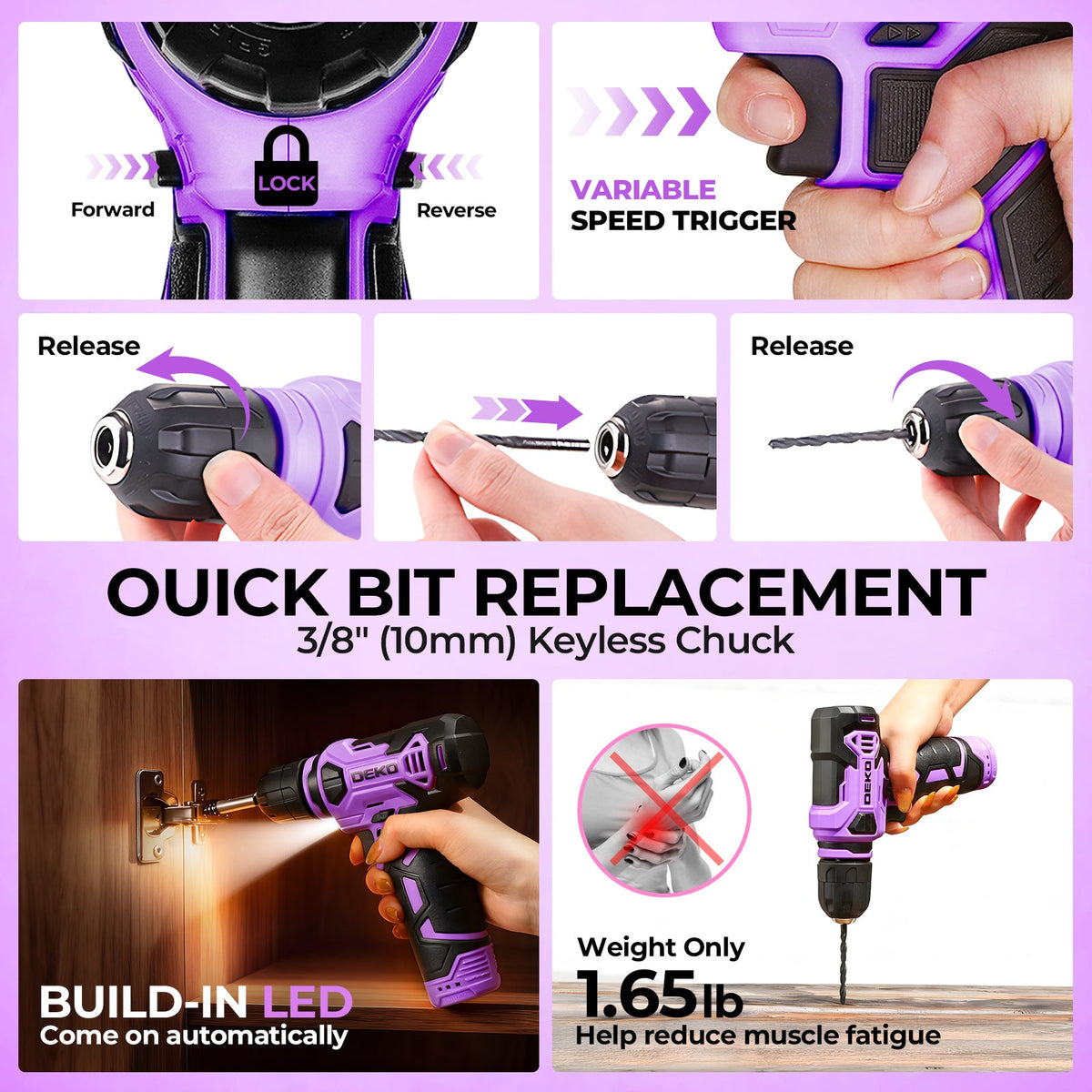 119-Piece Cordless Drill & Home Repair Tool Set