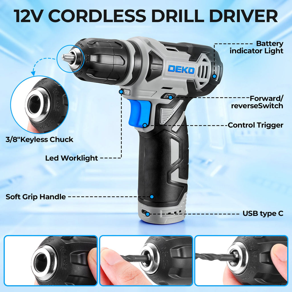 119-Piece Cordless Drill & Home Repair Tool Set
