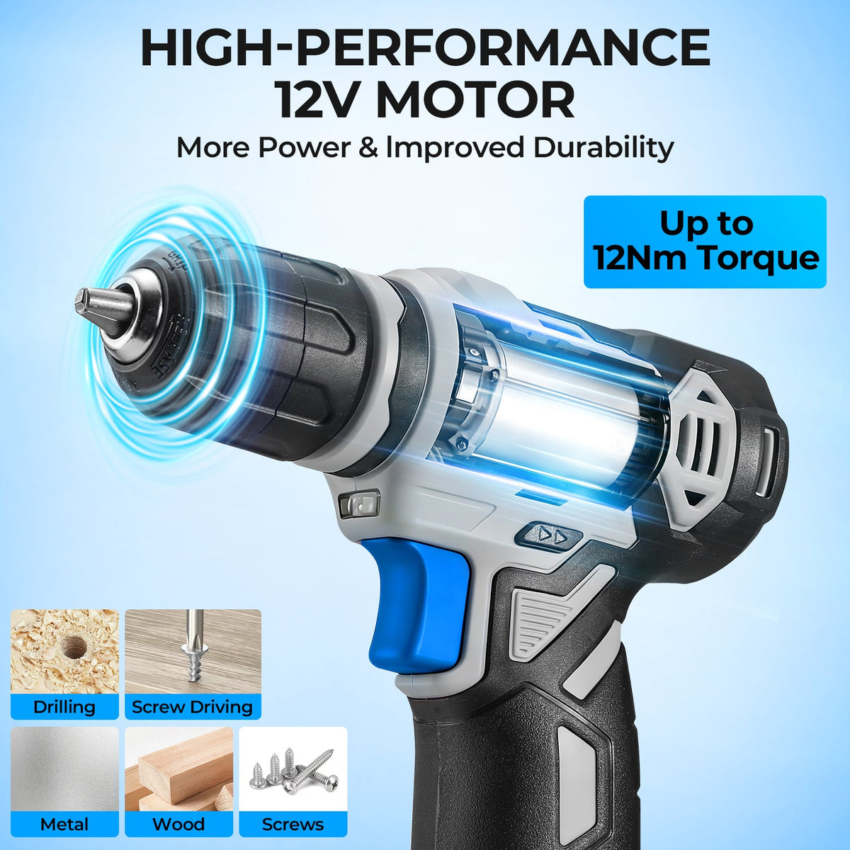 119-Piece Cordless Drill & Home Repair Tool Set
