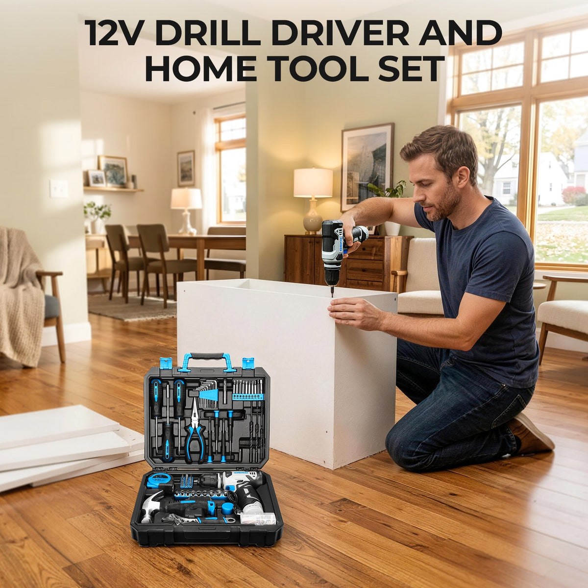 119-Piece Cordless Drill & Home Repair Tool Set