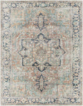 Nisa Green Washable Area Rug