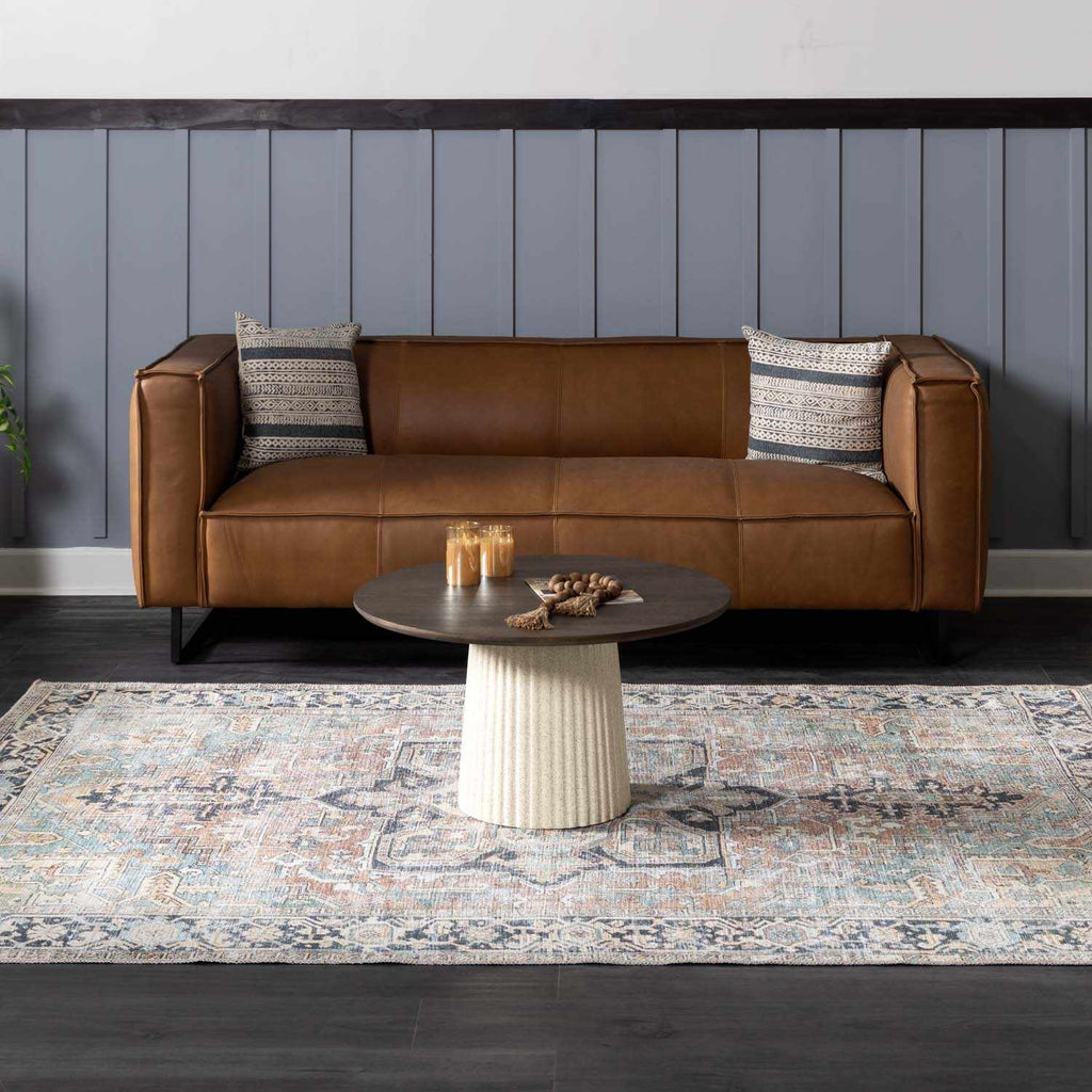 Nisa Green Washable Area Rug
