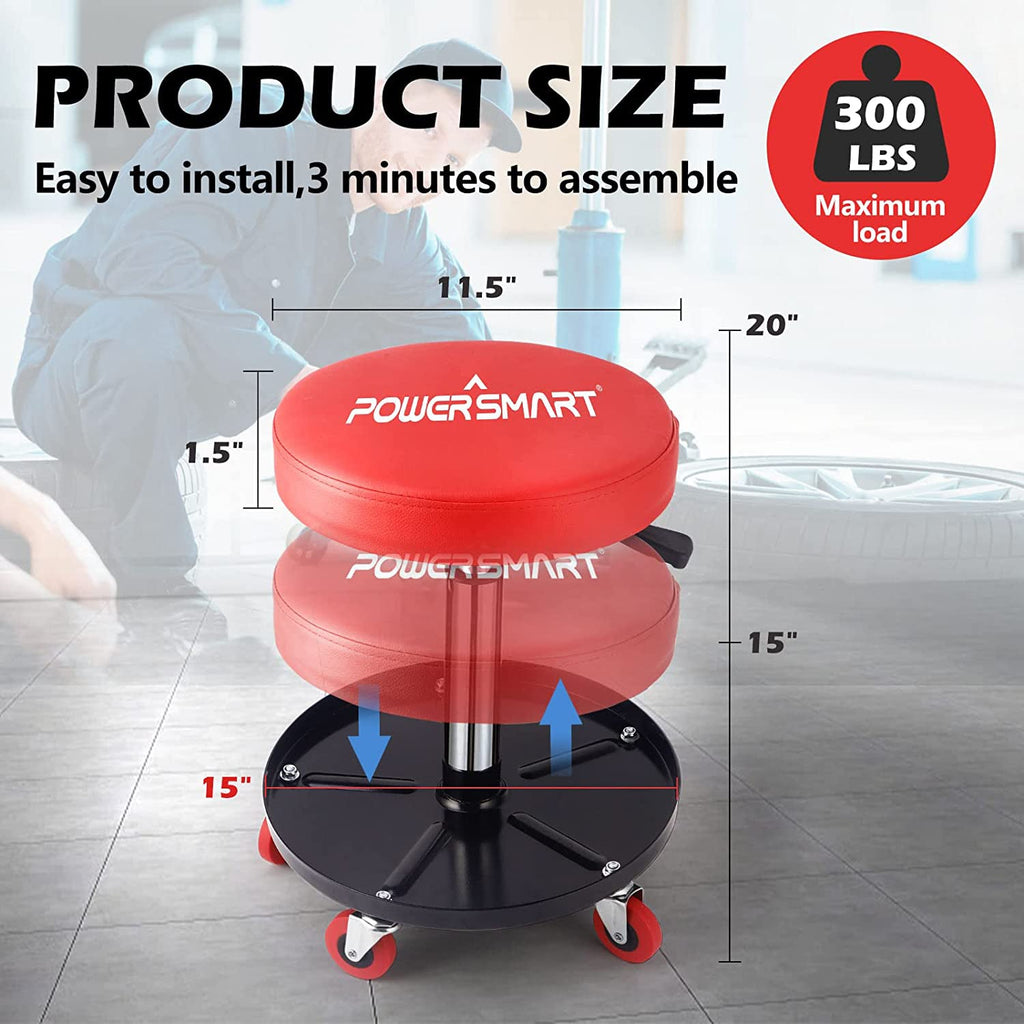 PowerSmart 300 lb Rolling Mechanic Stool