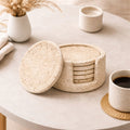 Travertine Marble Coaster Set – 6 Piece