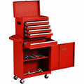 Red Heavy-Duty Lockable Rolling Tool Chest