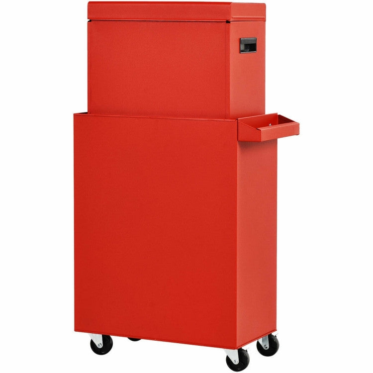 Red Heavy-Duty Lockable Rolling Tool Chest