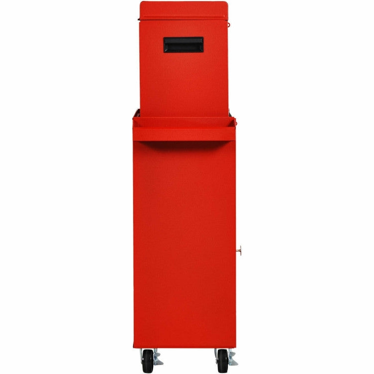Red Heavy-Duty Lockable Rolling Tool Chest