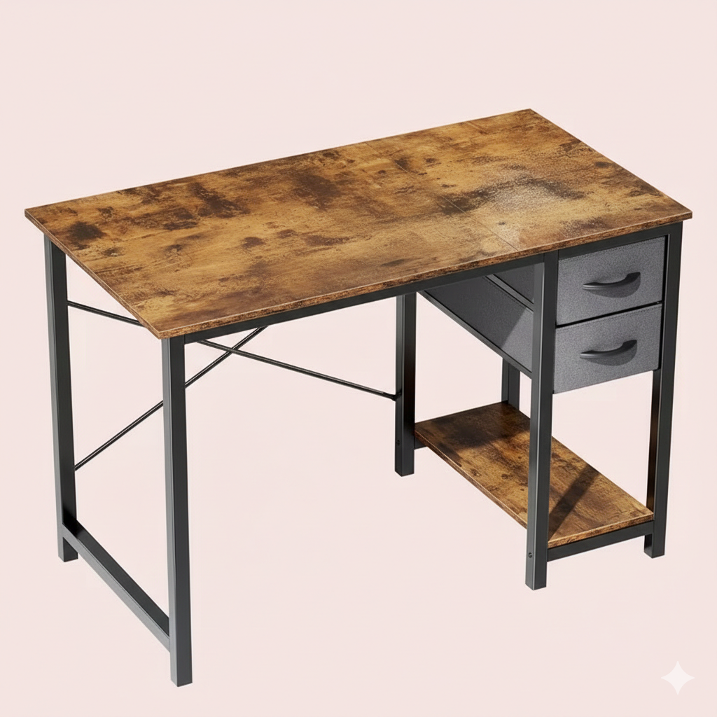 Modern Computer Desk with Storage Drawers