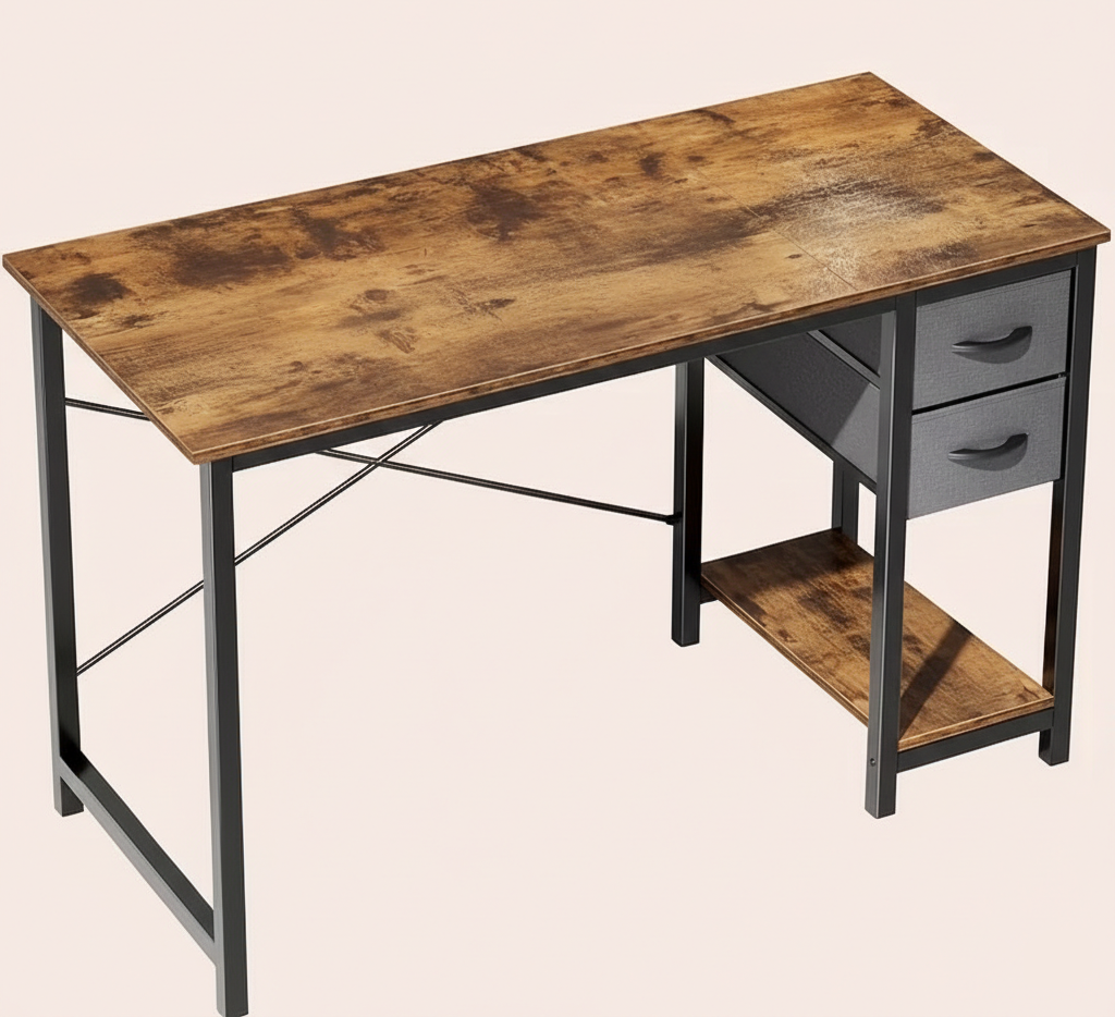 Modern Computer Desk with Storage Drawers