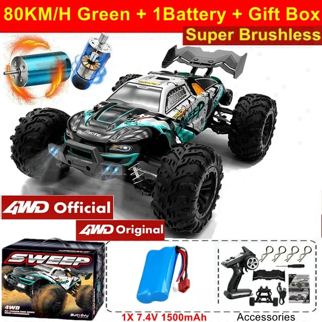 4WD High-Speed Off-Road RC Buggy Truck