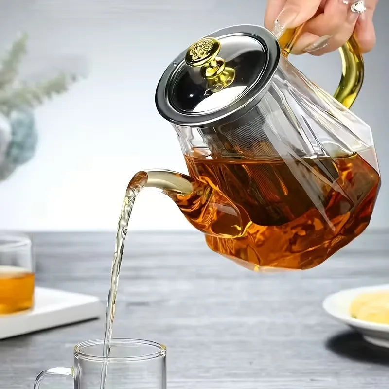 Glass Teapot with Stainless Steel Infuser