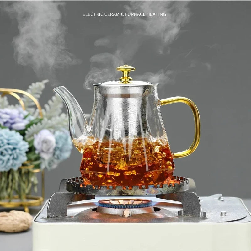 Glass Teapot with Stainless Steel Infuser