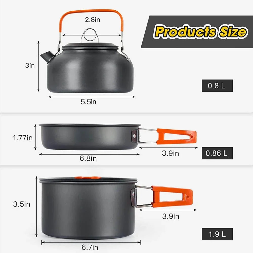 Complete Camping Kitchen Set for 2–3