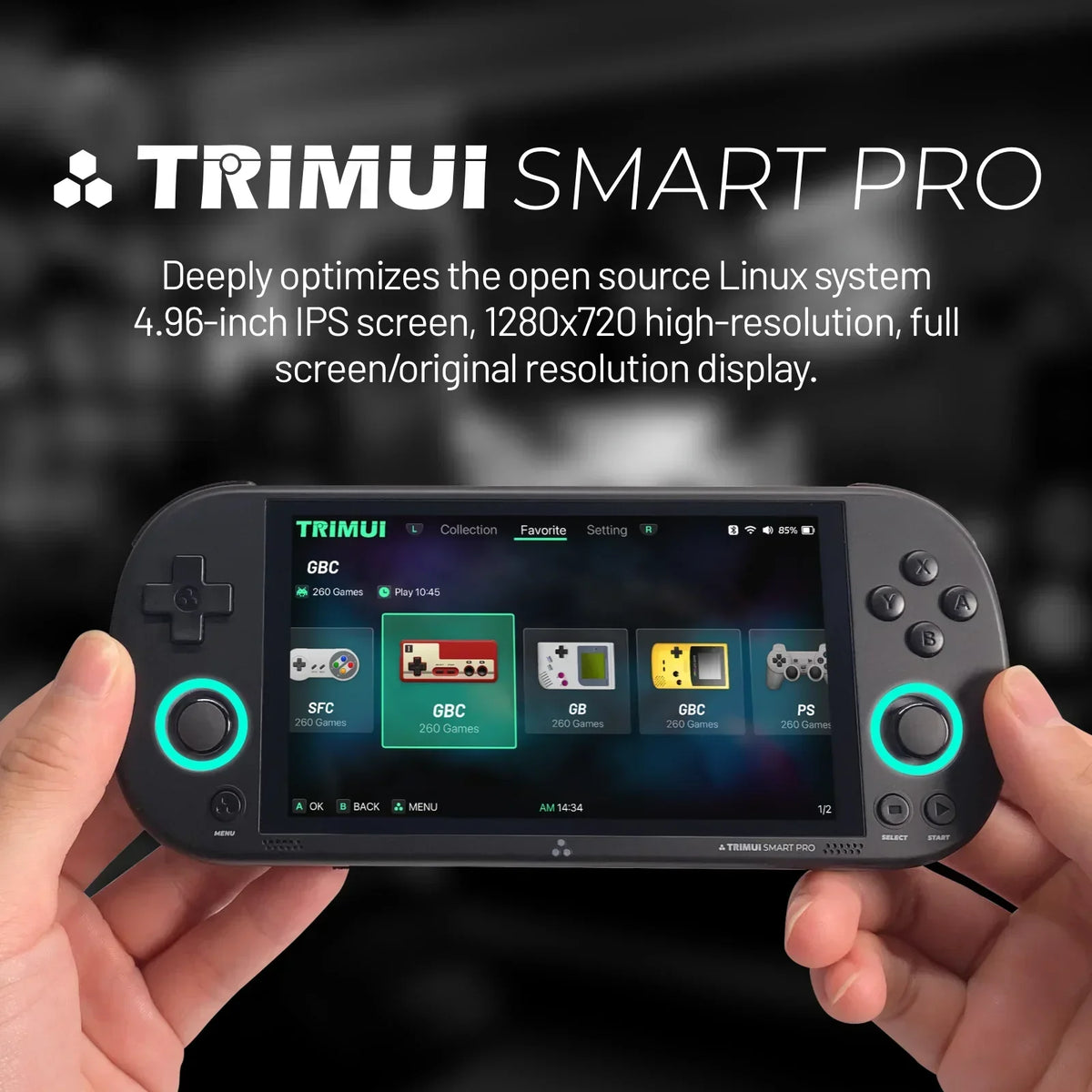 Trimui Smart Pro Handheld Gaming Console – 4.95-Inch IPS