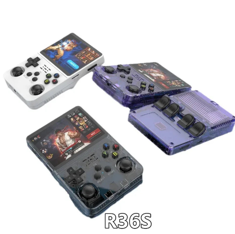 R36S Retro Handheld Gaming Console – Green