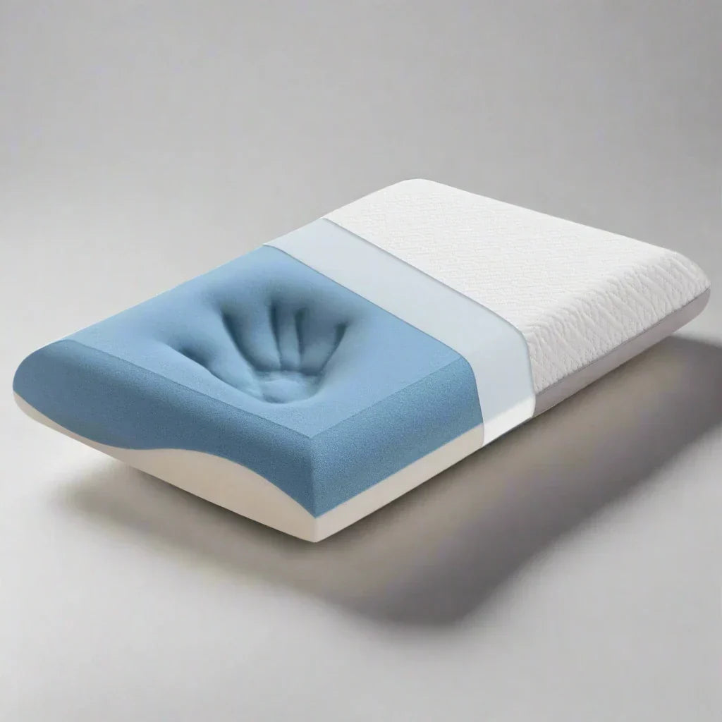 Dual-Sided Cooling Memory Foam Pillow for Neck Support