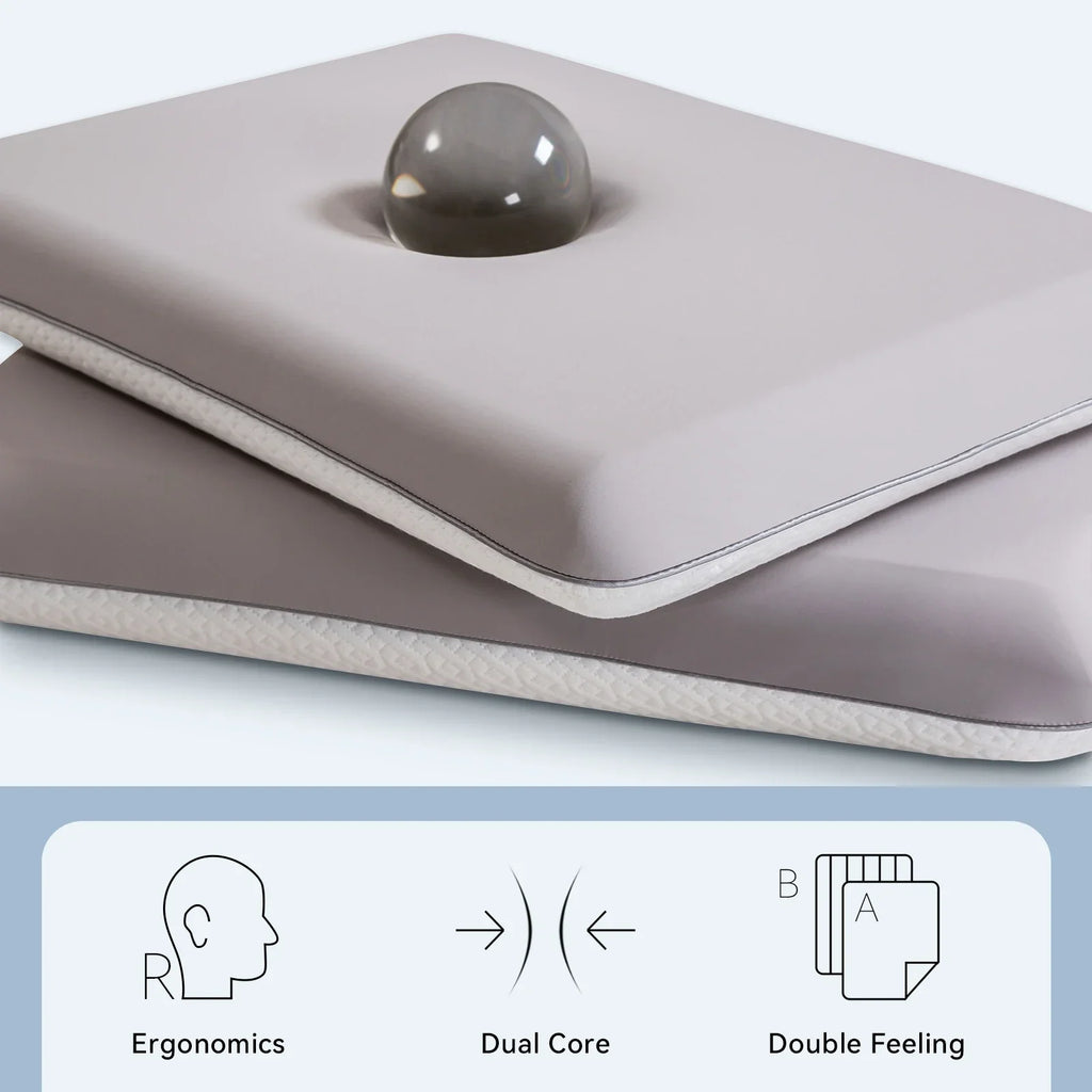 Dual-Sided Cooling Memory Foam Pillow for Neck Support