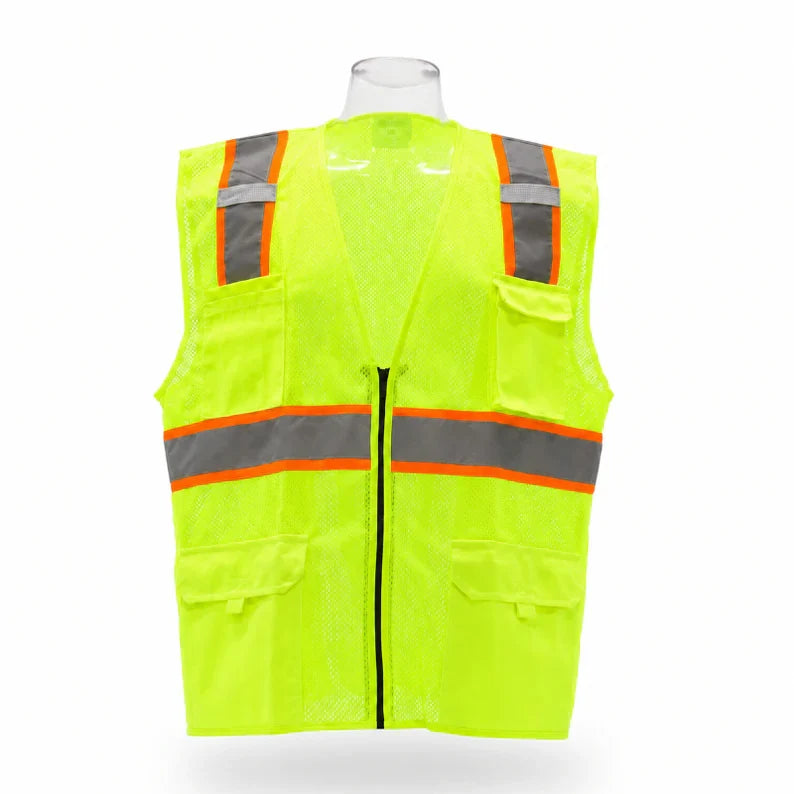 Hi Vis Safety Vest – Durable Reflective Design with 4 Pockets