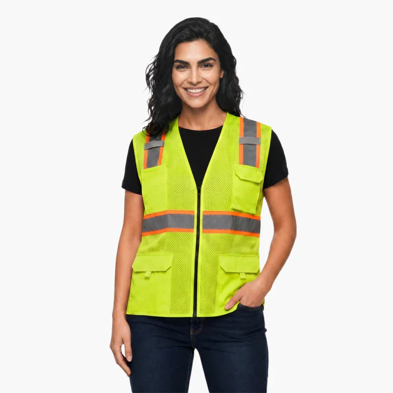 Hi Vis Safety Vest – Durable Reflective Design with 4 Pockets