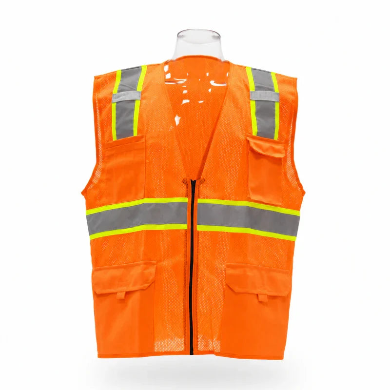 Hi Vis Safety Vest – Durable Reflective Design with 4 Pockets
