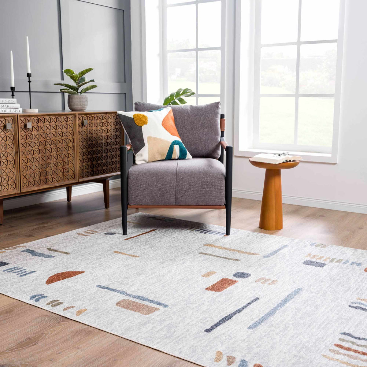 Arnon Modern Washable Area Rug
