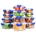 24-Piece Glass Food Storage Set with Snap-Locking Lids