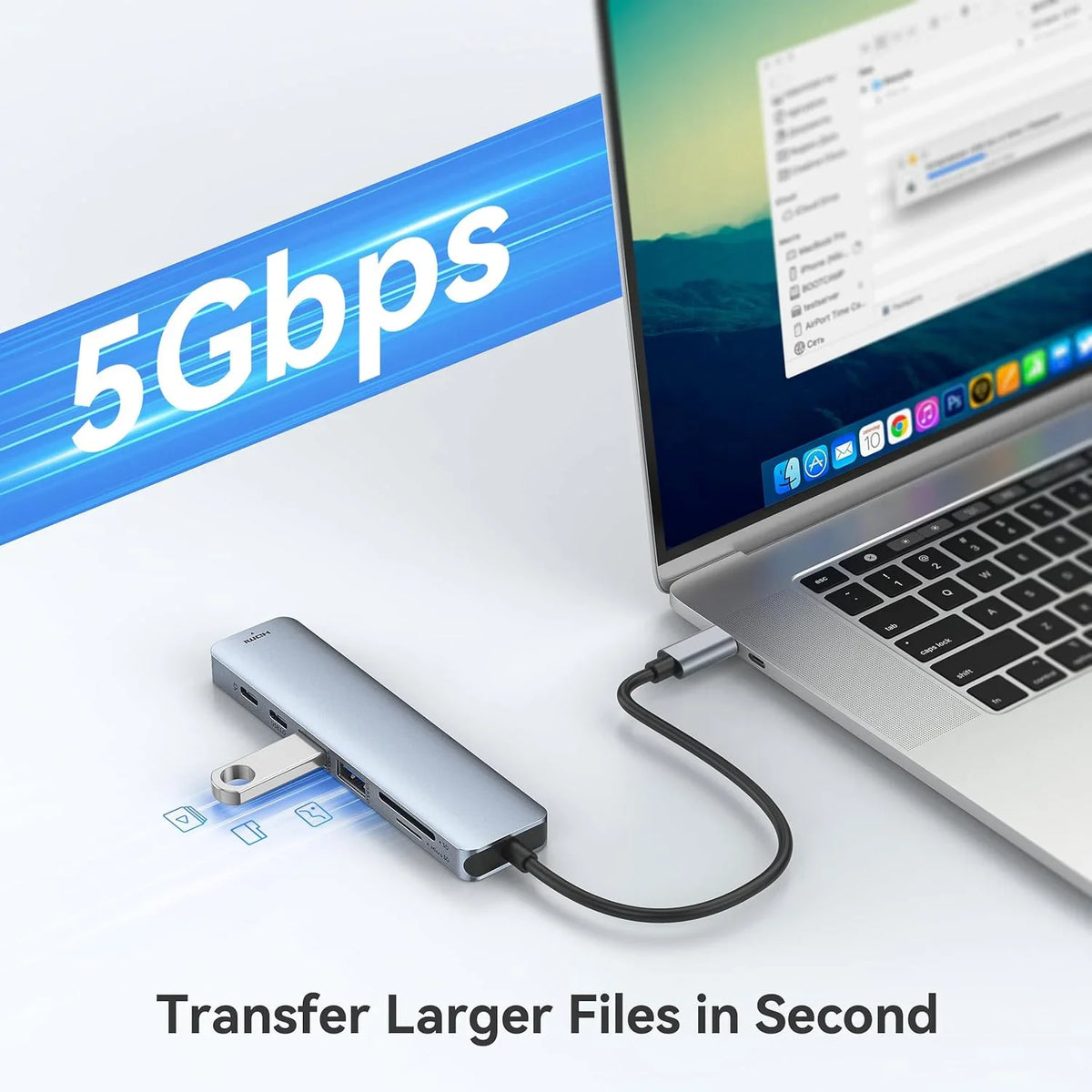 7-in-1 USB-C Docking Station with 4K HDMI & 87W Power Delivery