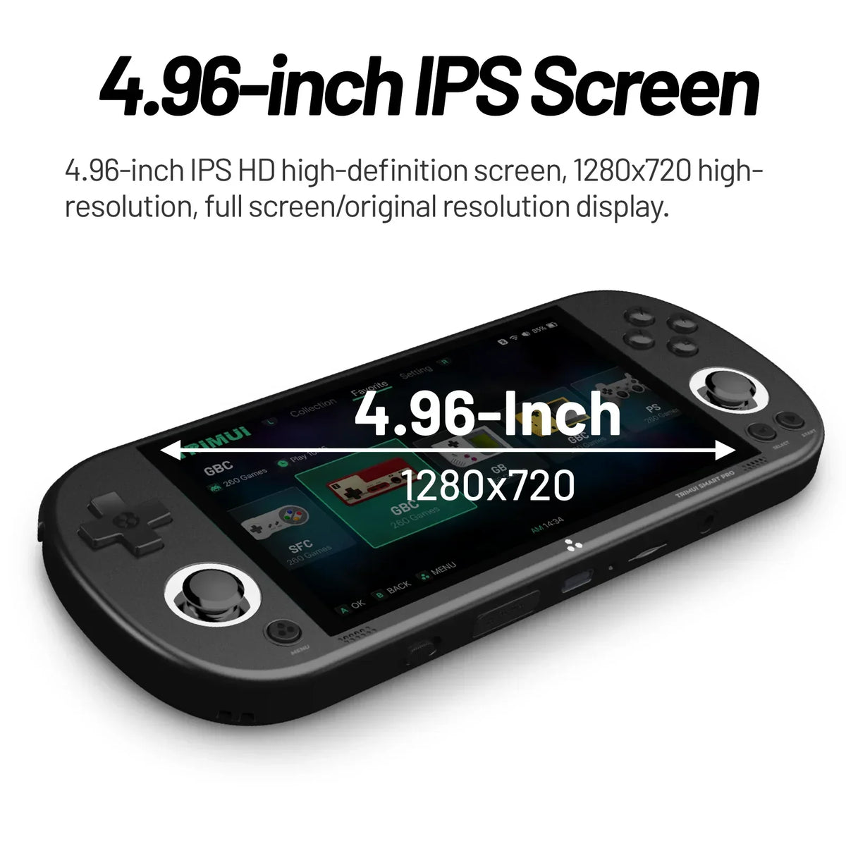 Trimui Smart Pro Handheld Gaming Console – 4.95-Inch IPS