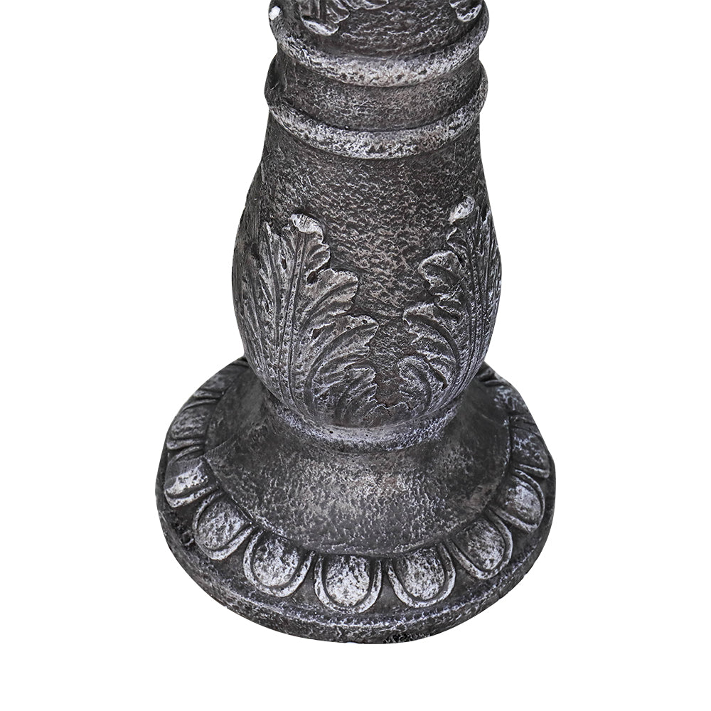 Concrete Leaf Bird Bath Acanthus Carved 24.4 Inch