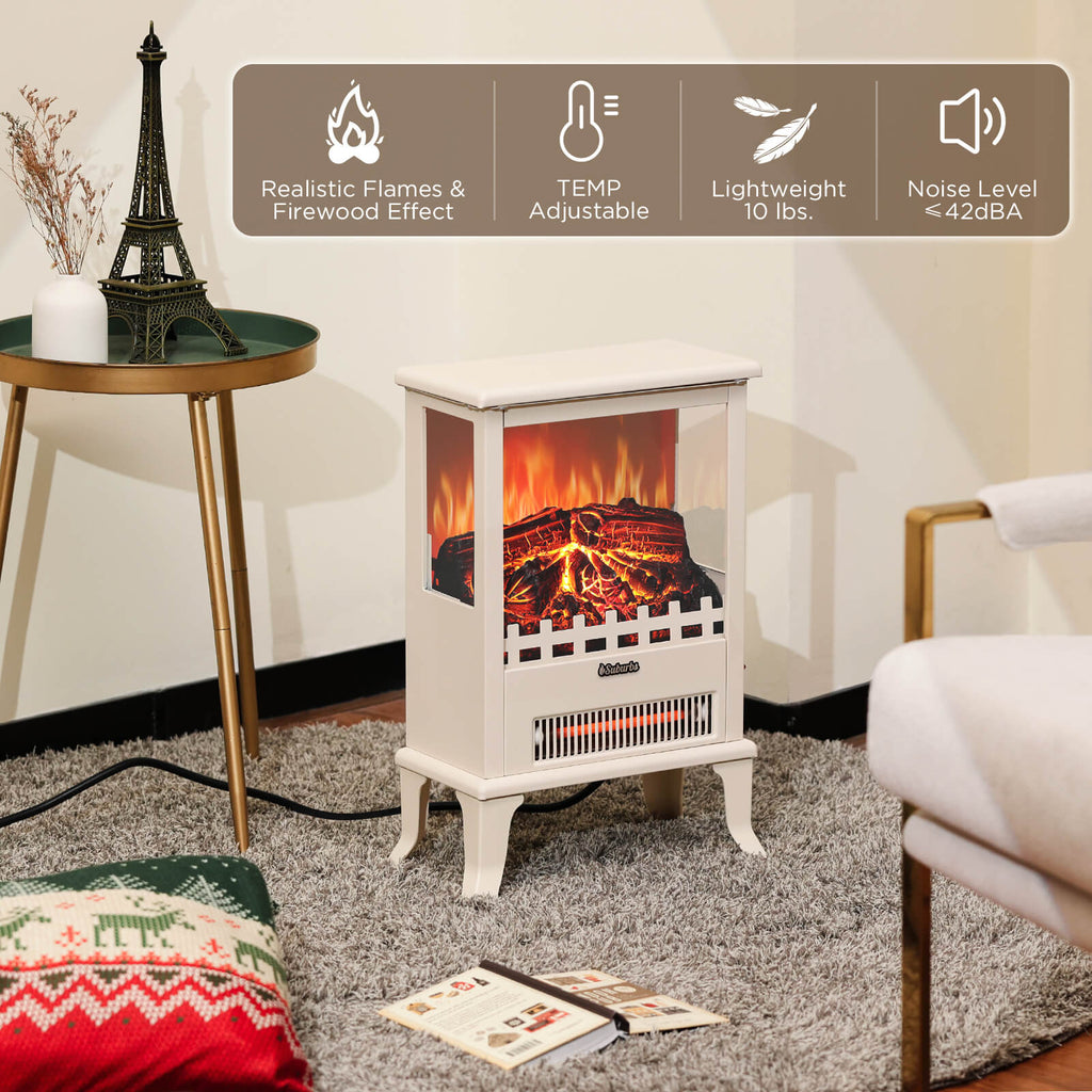 TURBRO TS17Q Electric Fireplace Stove Heater
