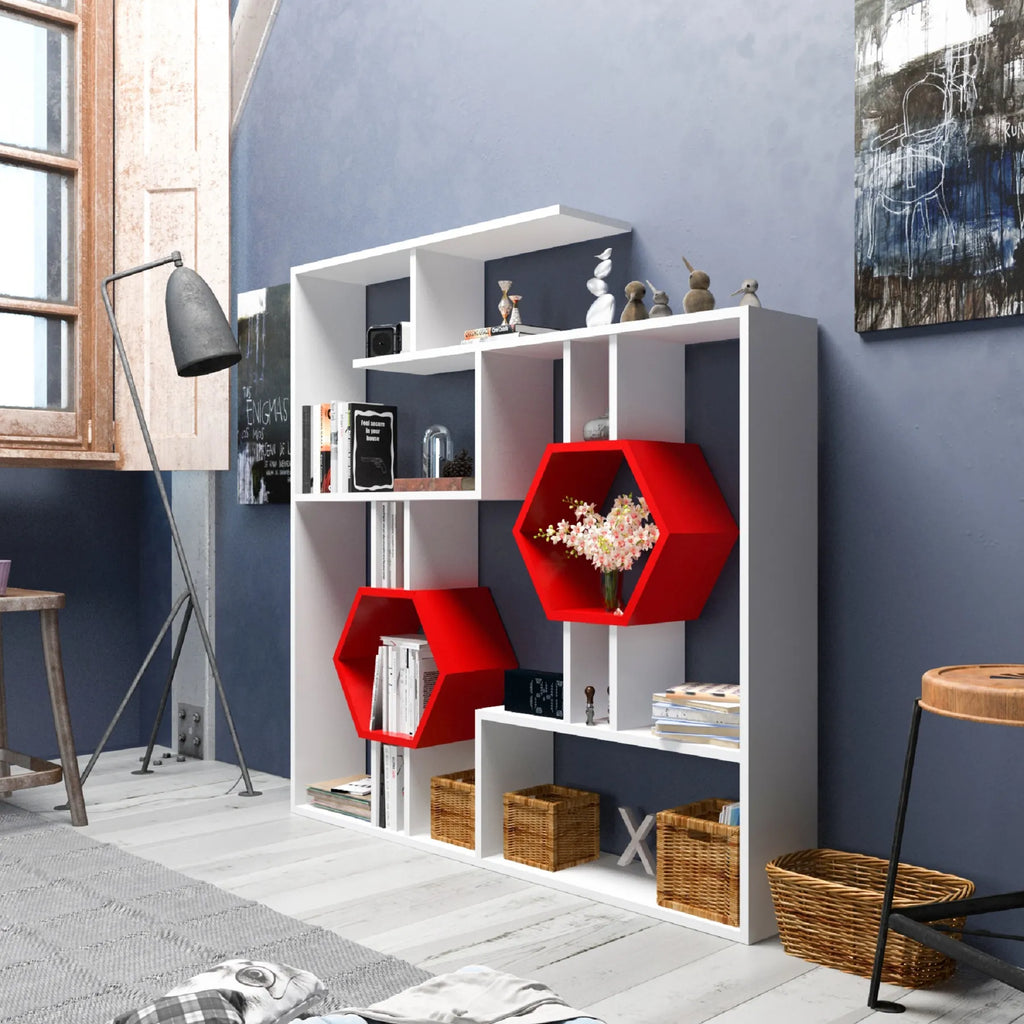 Tamara 53" Geometric Bookcase