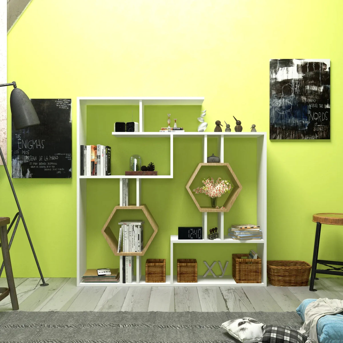 Tamara 53" Geometric Bookcase