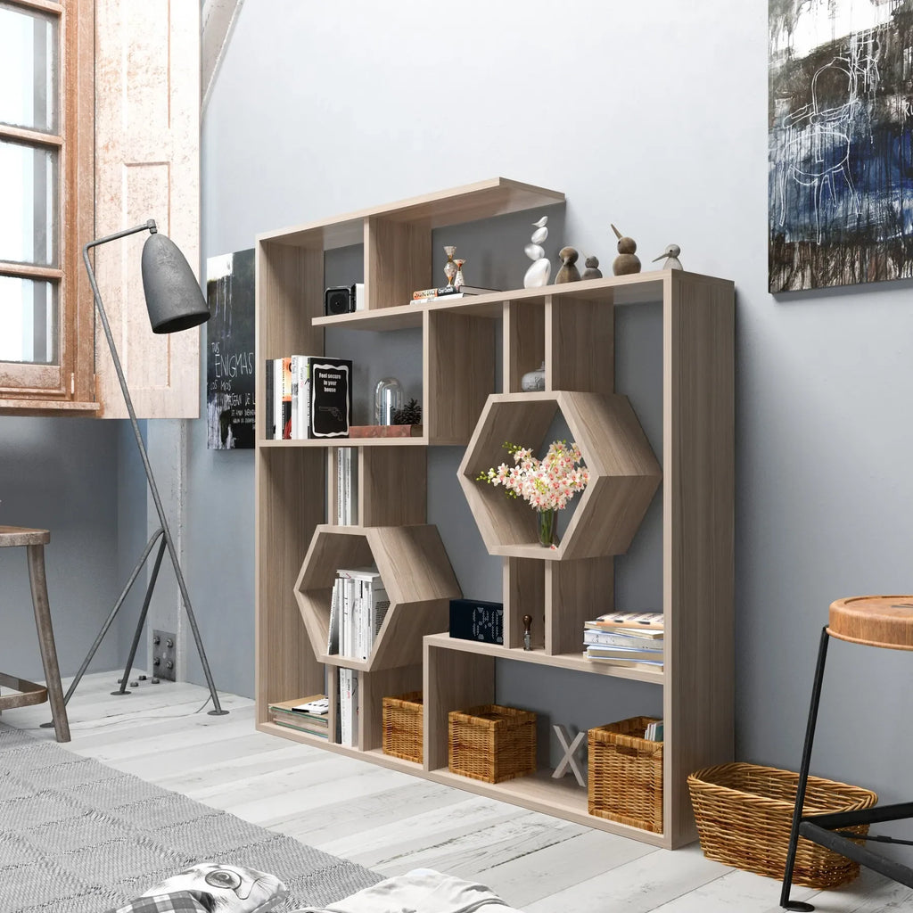 Tamara 53" Geometric Bookcase