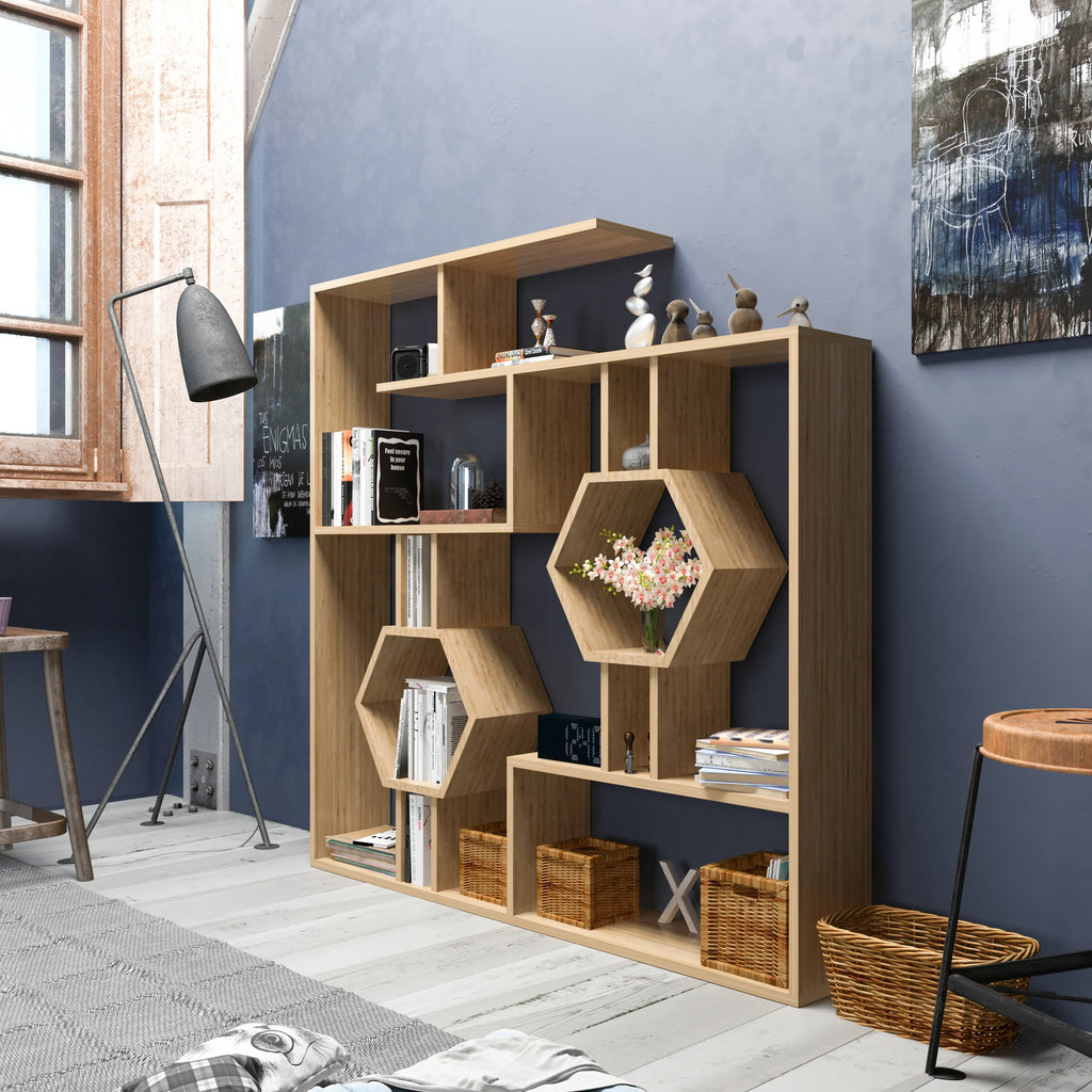 Tamara 53" Geometric Bookcase